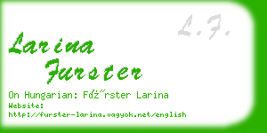 larina furster business card